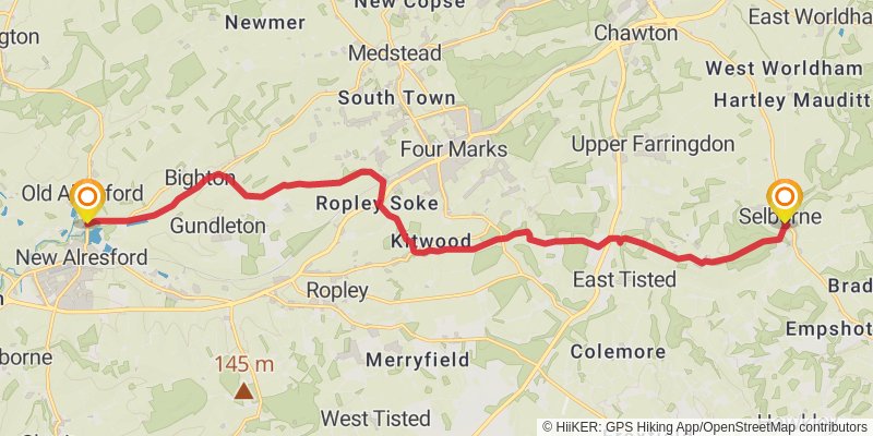 Coast to Coast - Southern England stage 11 Map