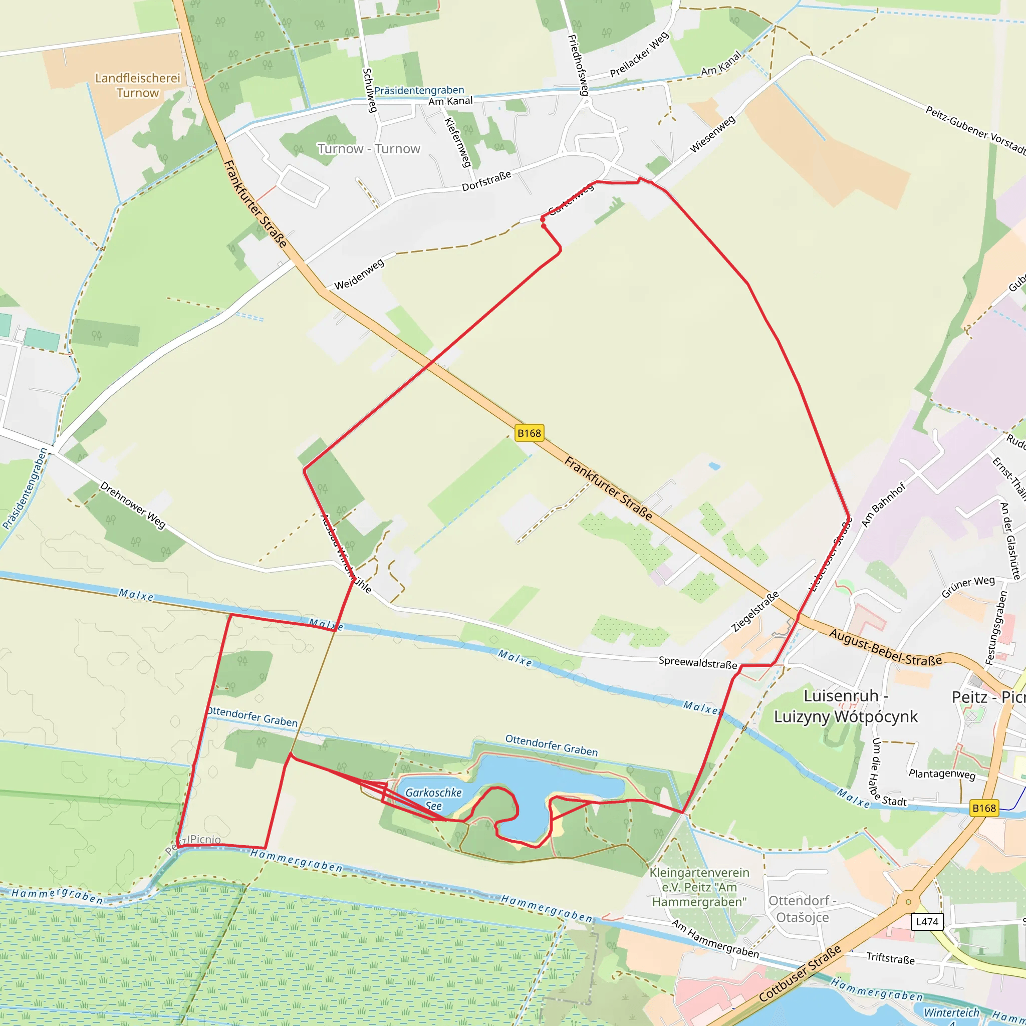 Garkoschke See via Ottendorfer Ausbau mobile static map