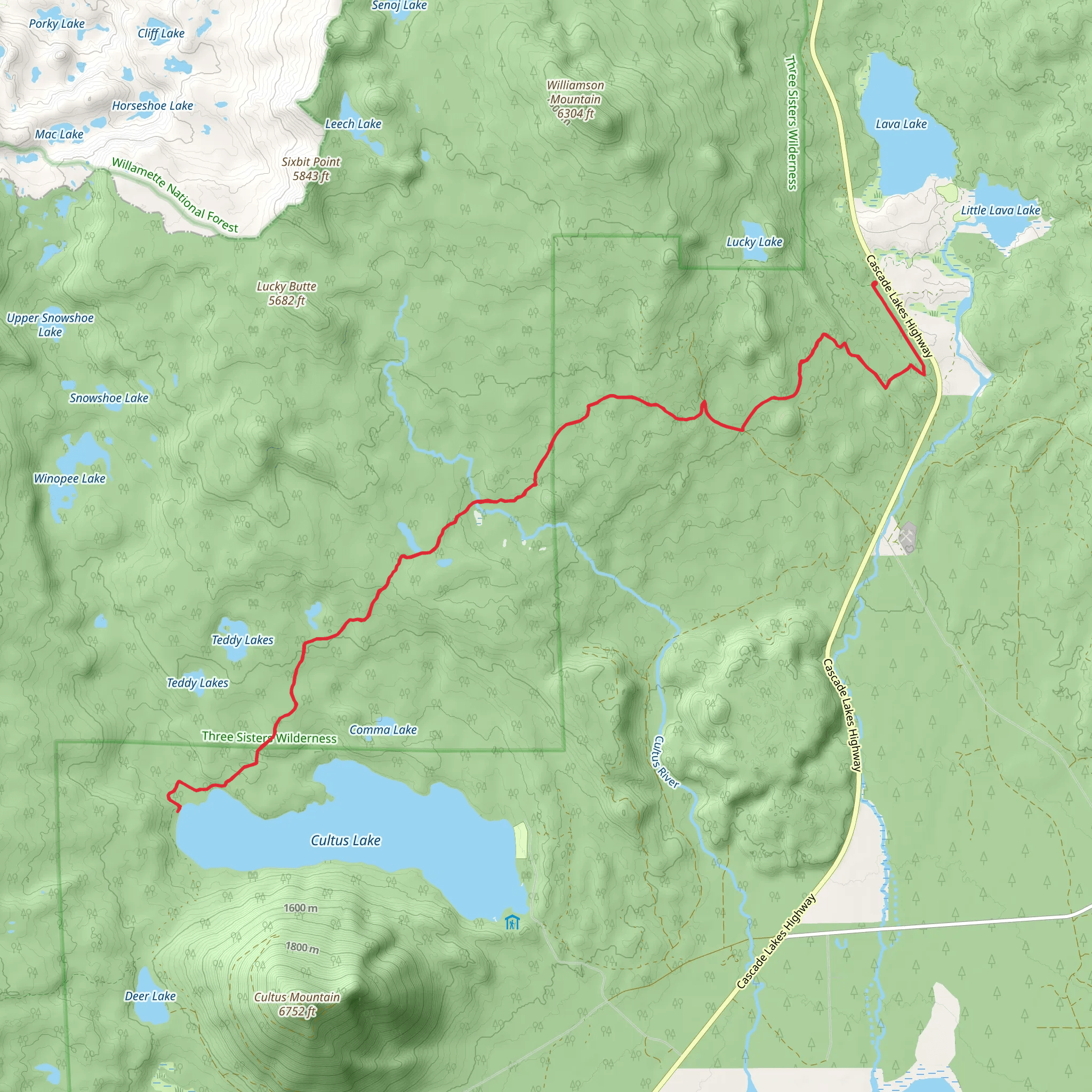 Cultus Lake from Forest Road 4628-162 mobile static map