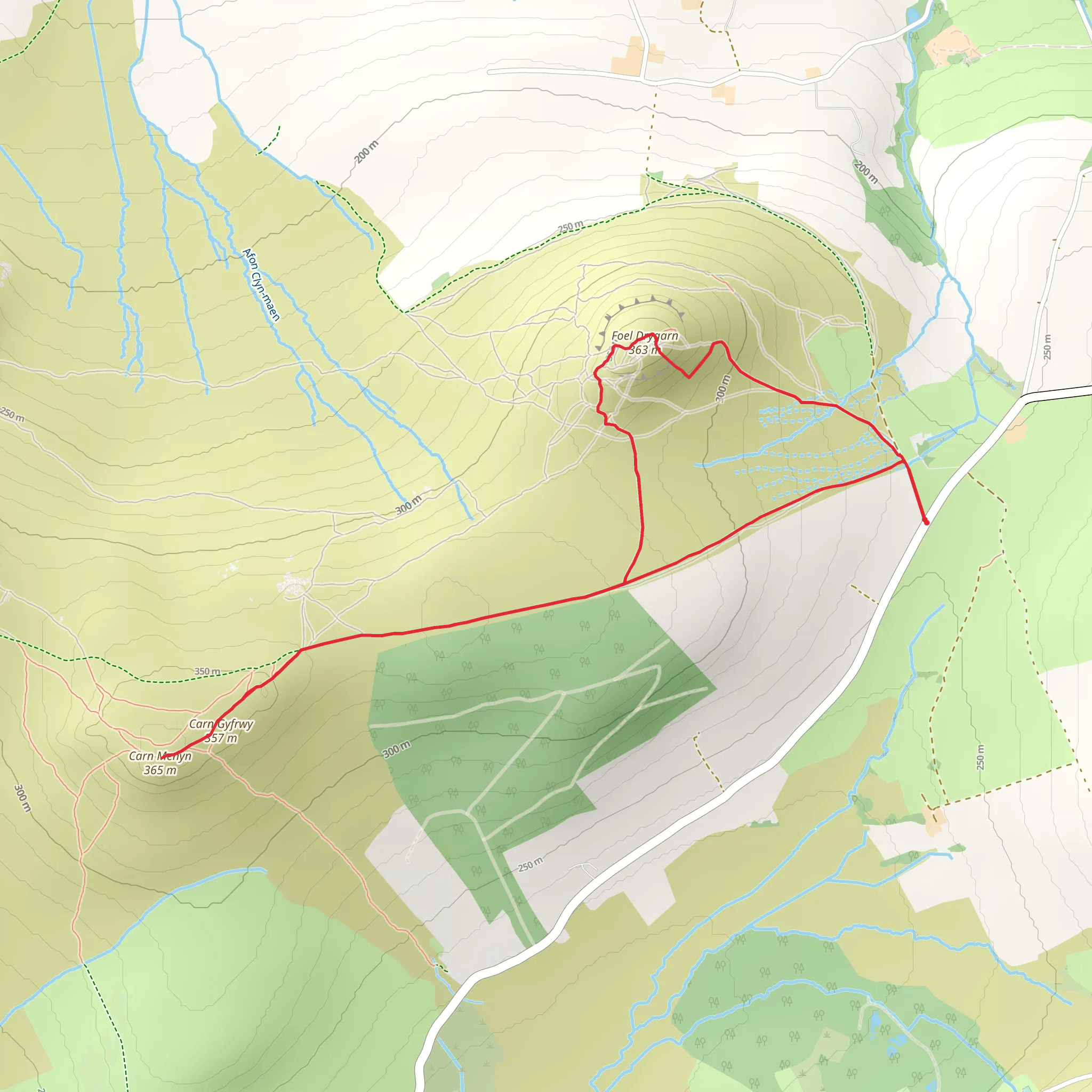Foeldrygarn - Carn Menyn mobile static map