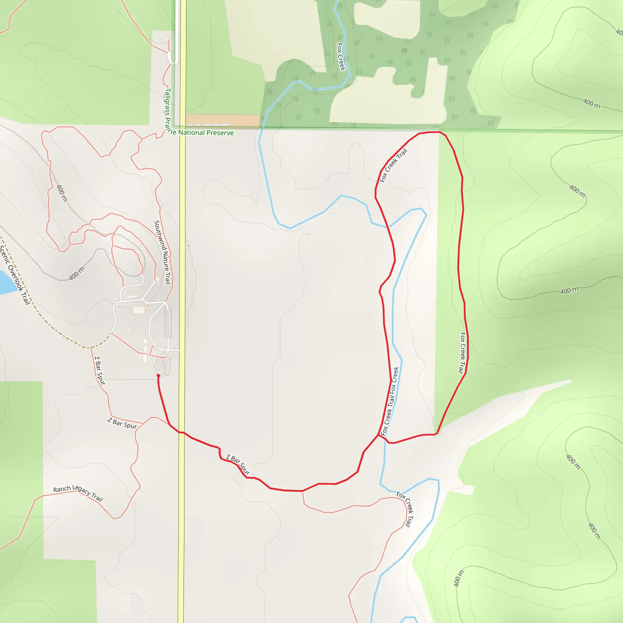 Fox Creek Loop Trail mobile static map