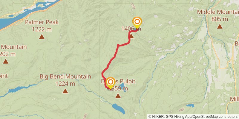 Ultra Pedestrian North Loop stage 156 Map