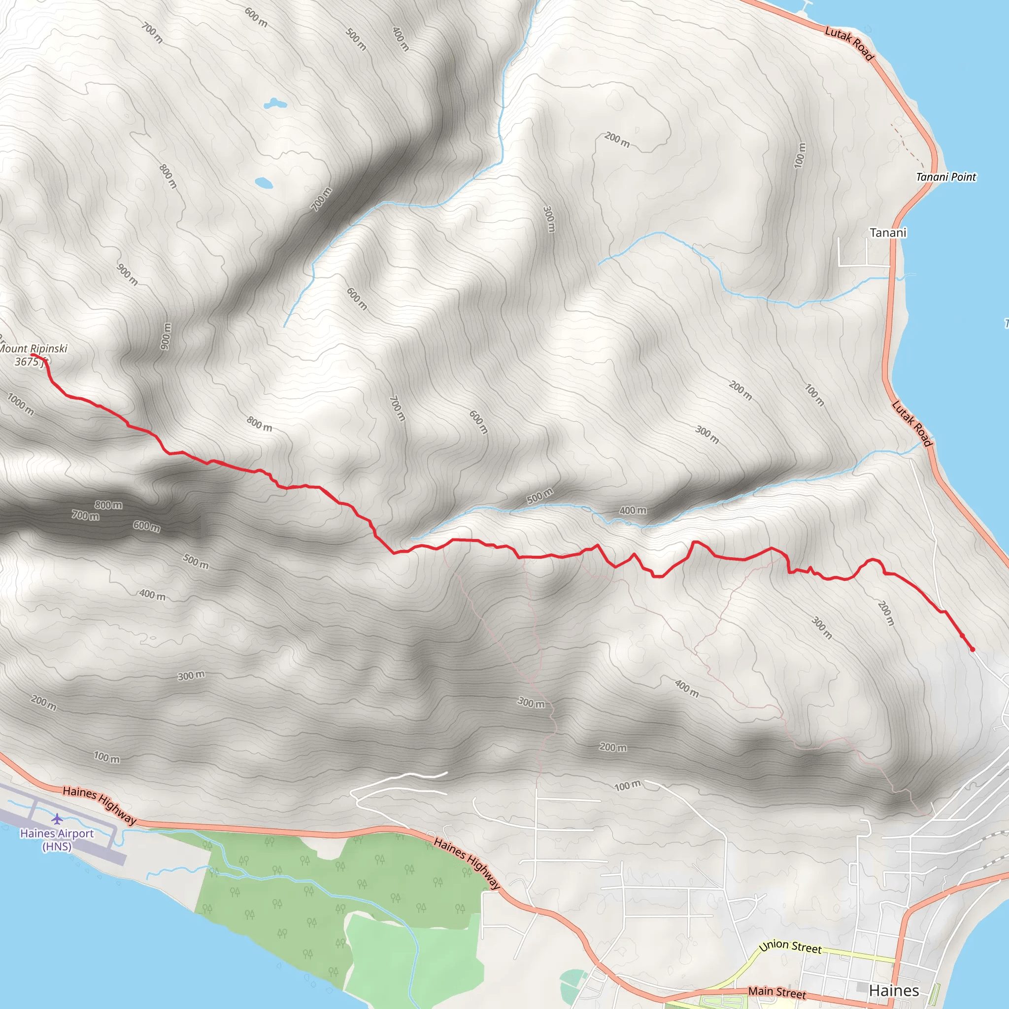 Mount Ripinski Trail mobile static map