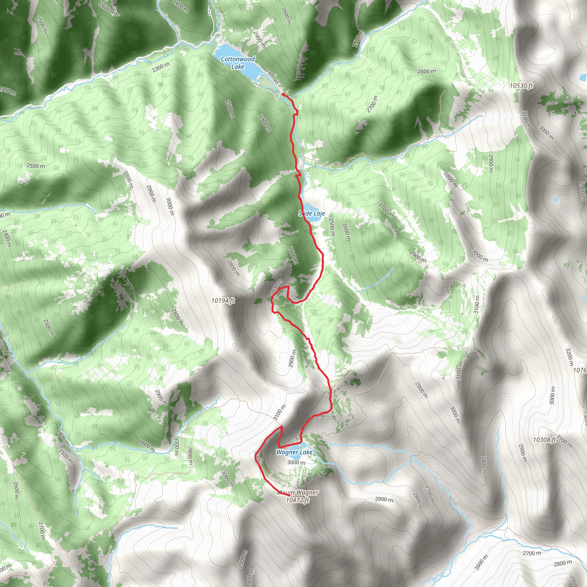 Slide Lake Trail and Porcupine Poker Hollow Trail mobile static map