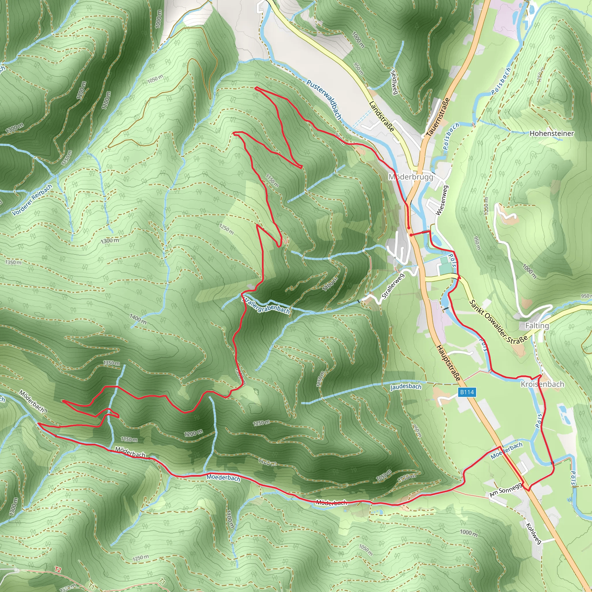 Möderbrugg Loop with Pölstal View mobile static map