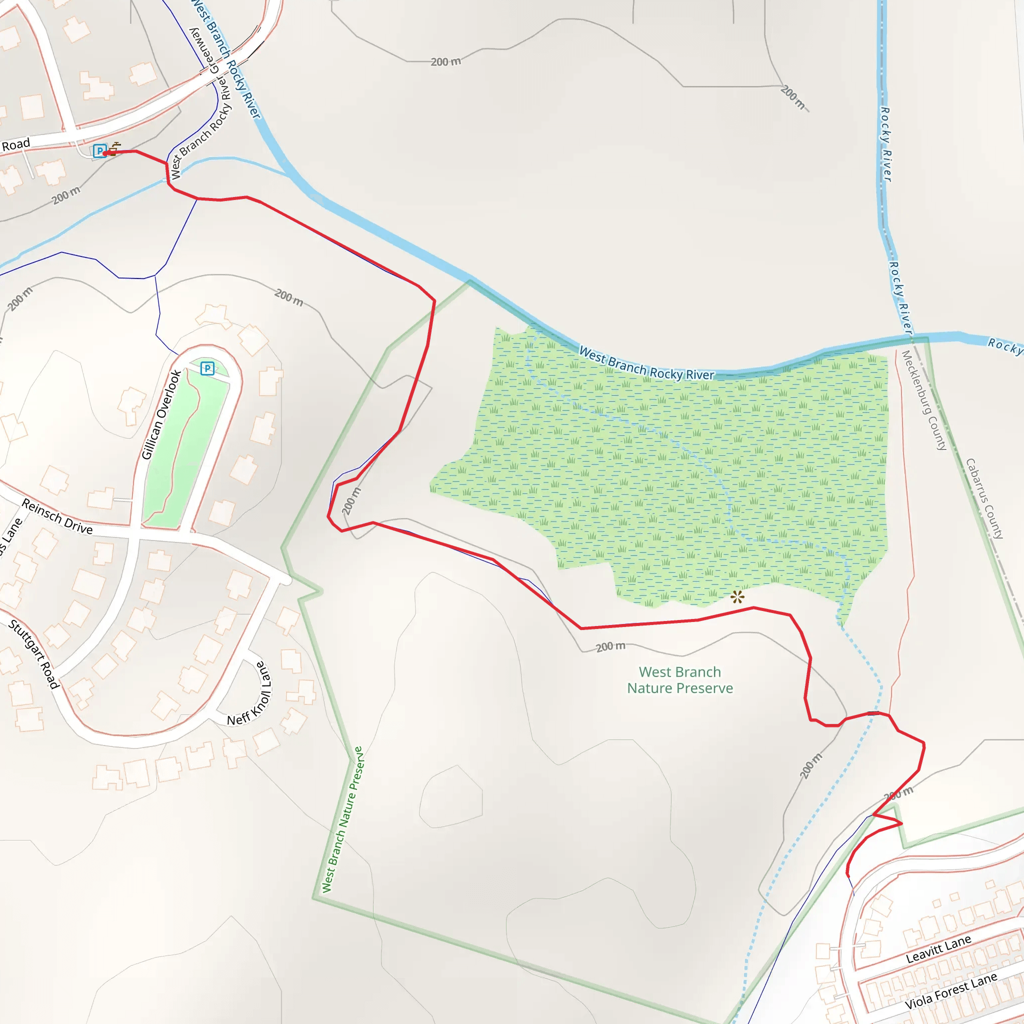 West Branch Nature Preserve Walk mobile static map