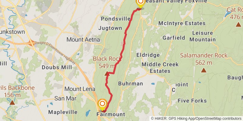 Appalachian Trail - Maryland stage 3 Map