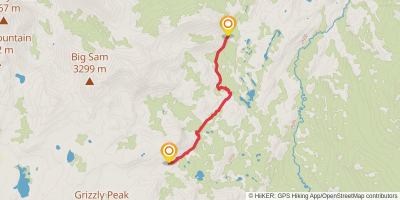 Emigrant Pass via Pacific Crest National Scenic Trail stage 2 Map