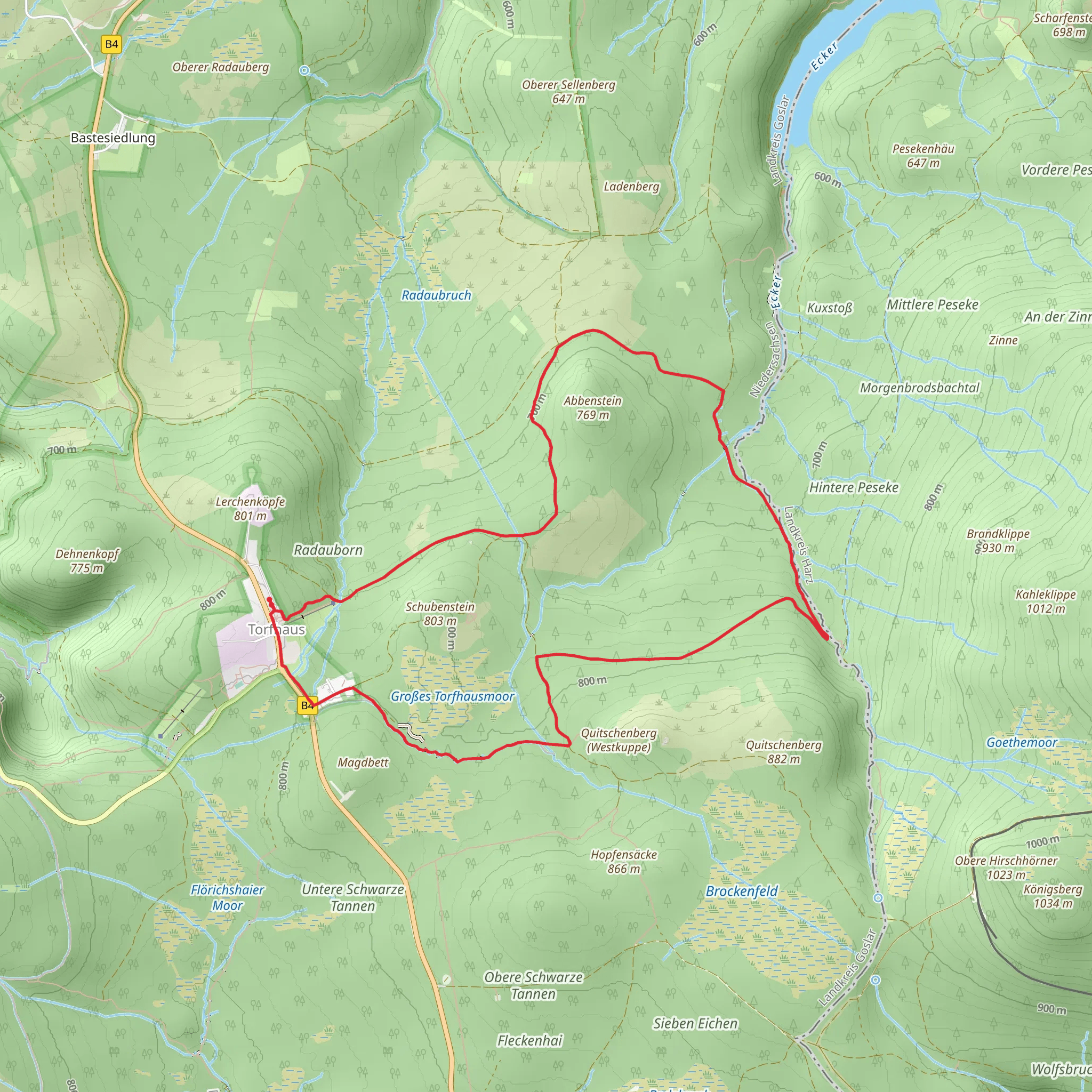 Kaiserweg and Goetheweg mobile static map