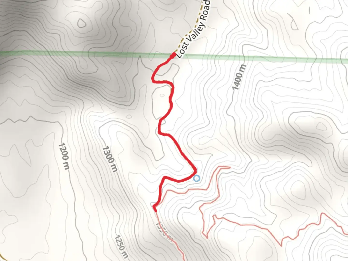 An image depicting the trail Indian Flats - PCT Connector Trail and its surrounding area.