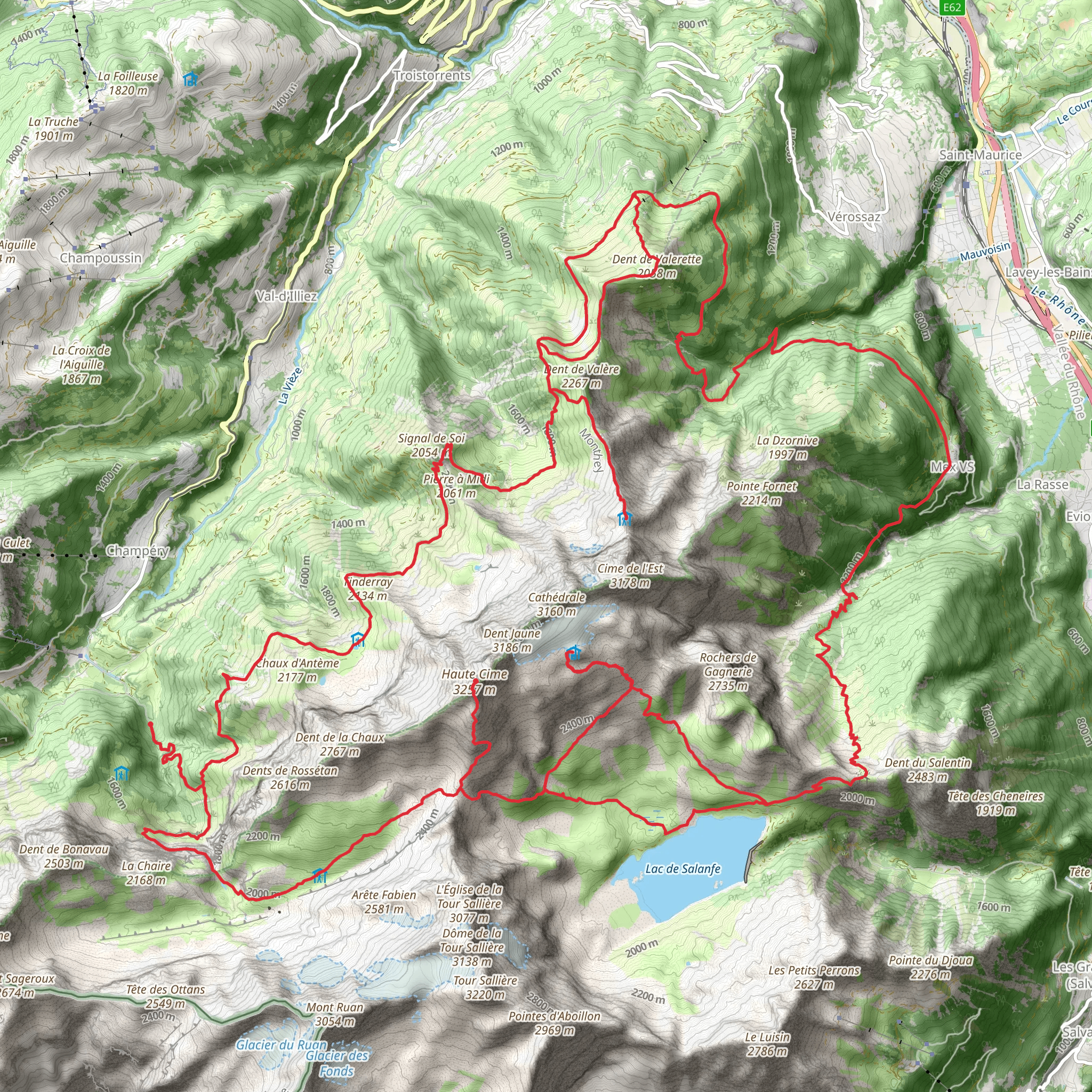 Tour Des Dents Du Midi mobile static map
