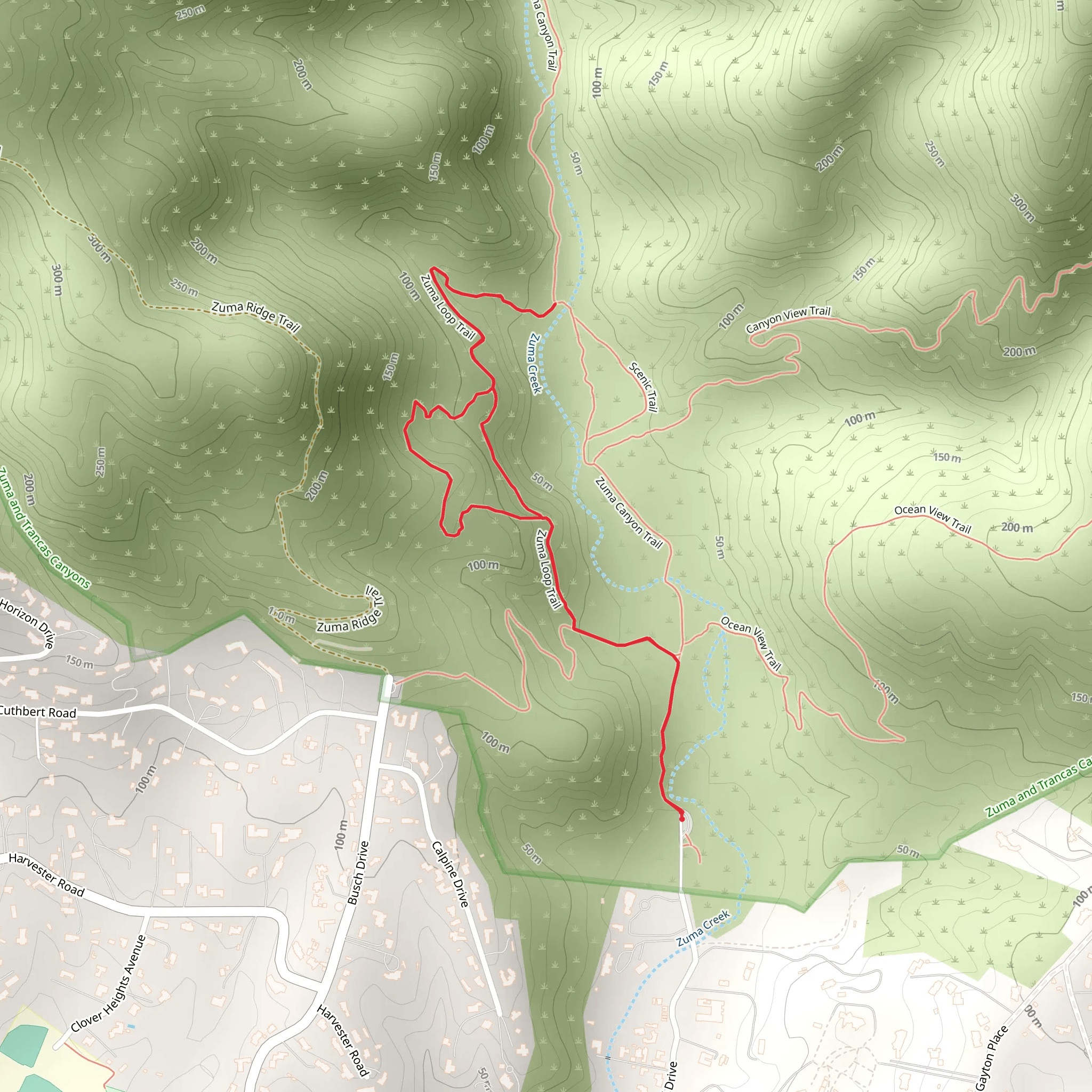 Zuma Loop Trail mobile static map