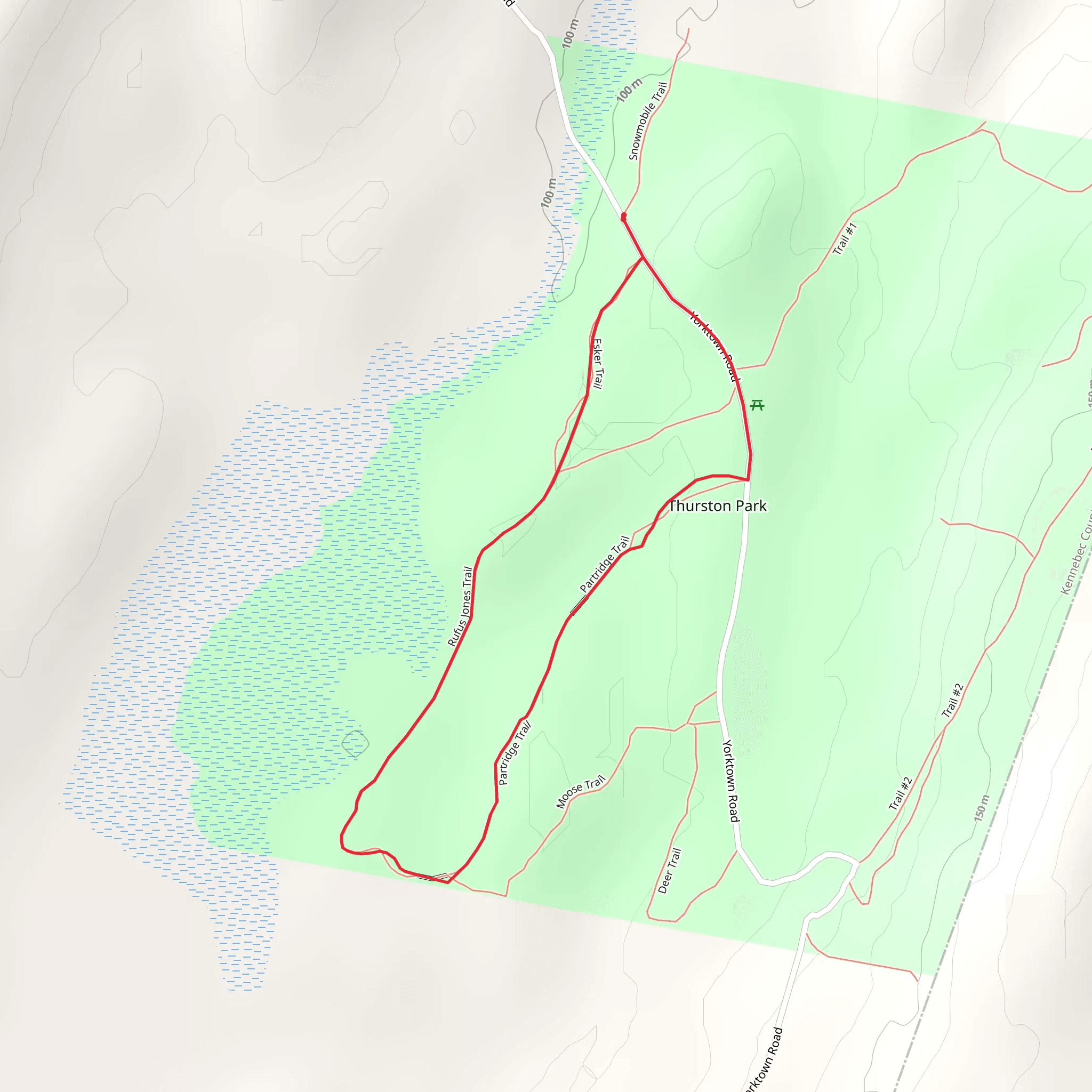 Thurston Park Loop mobile static map