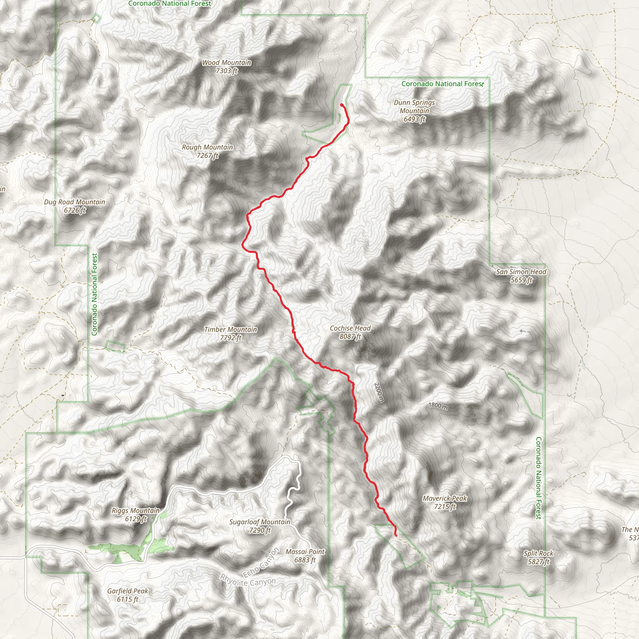 Indian Creek Trail mobile static map