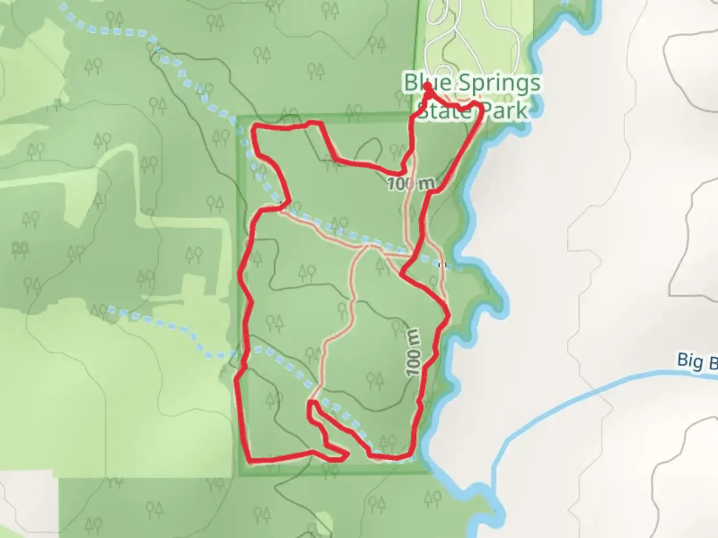 An image depicting the trail Magnolia Loop Trail and its surrounding area.