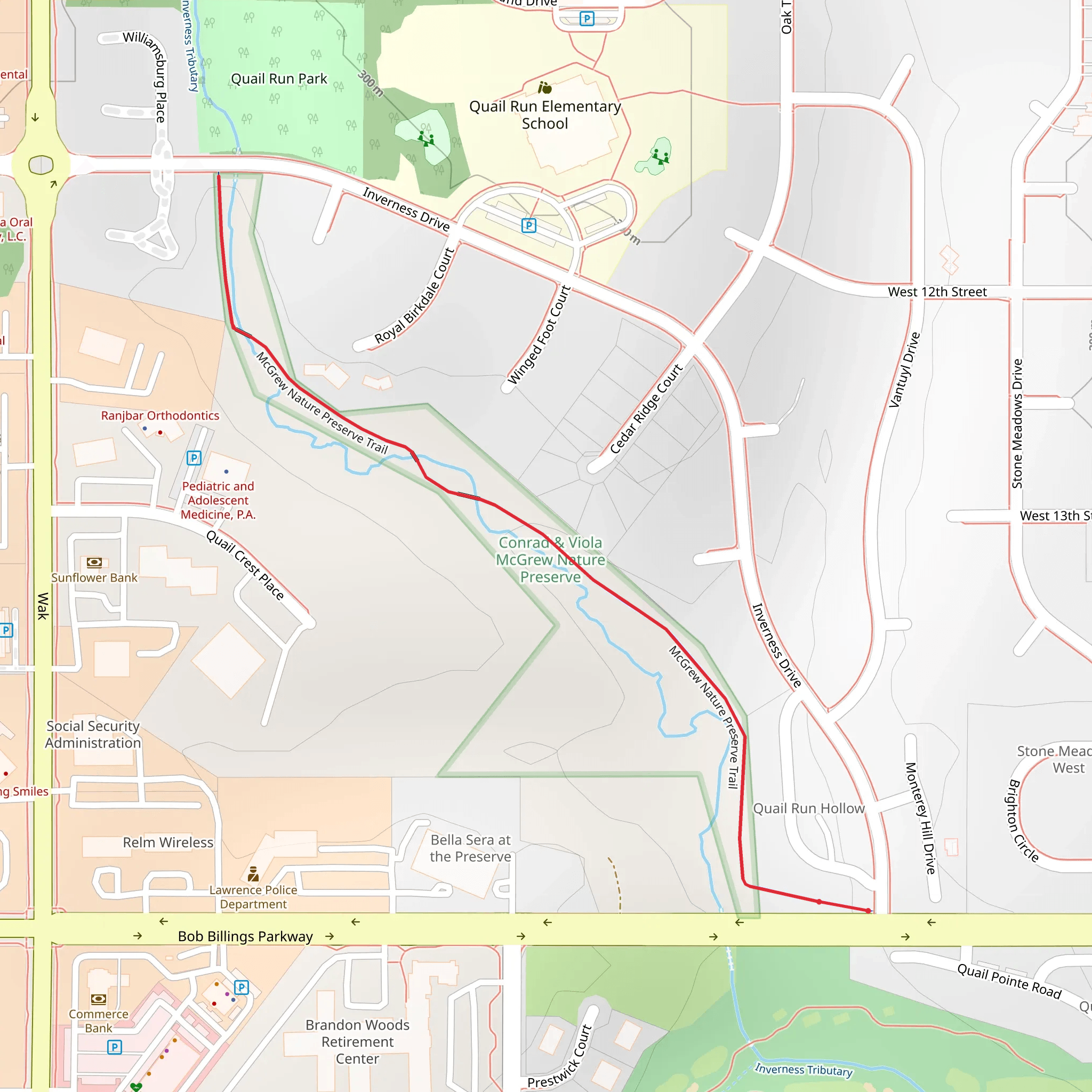 McGrew Nature Preserve Trail mobile static map