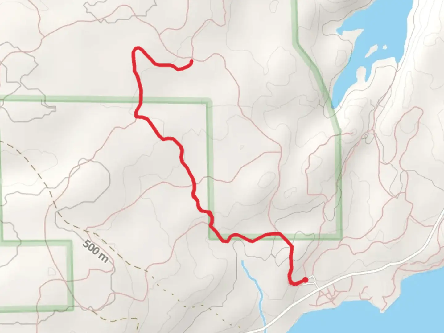 An image depicting the trail Troll's Way and its surrounding area.