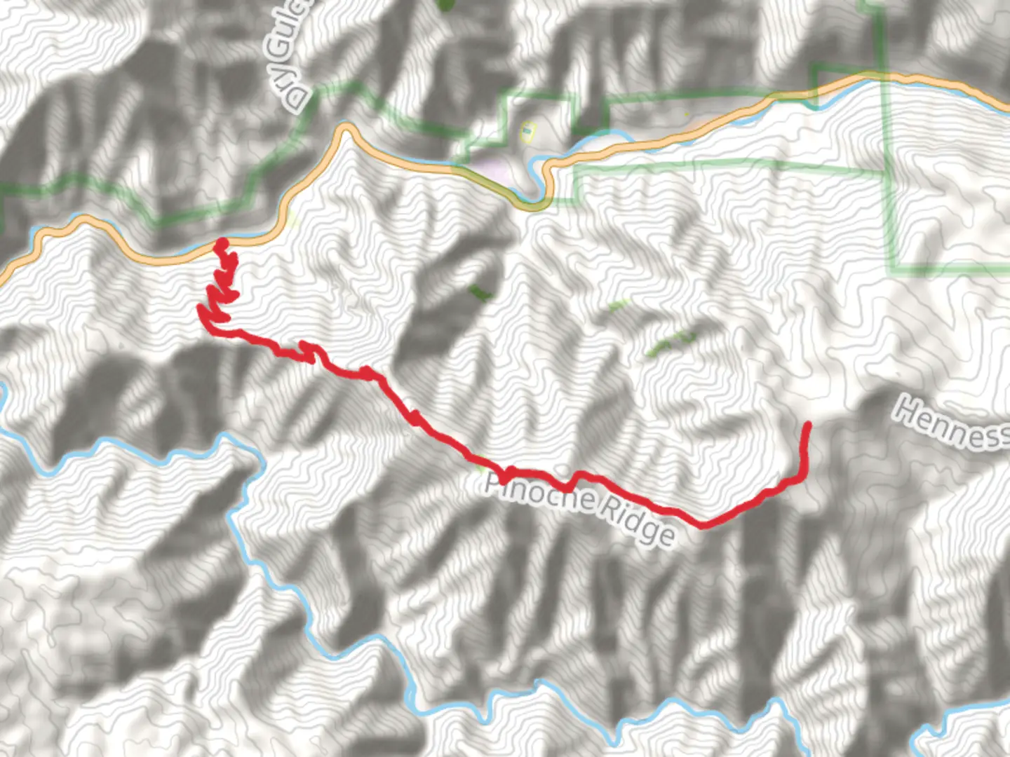 An image depicting the trail Pinoch Ridge Trail and its surrounding area.