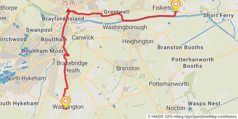 Middleton in Teesdale to Harwich Walk stage 25 Map