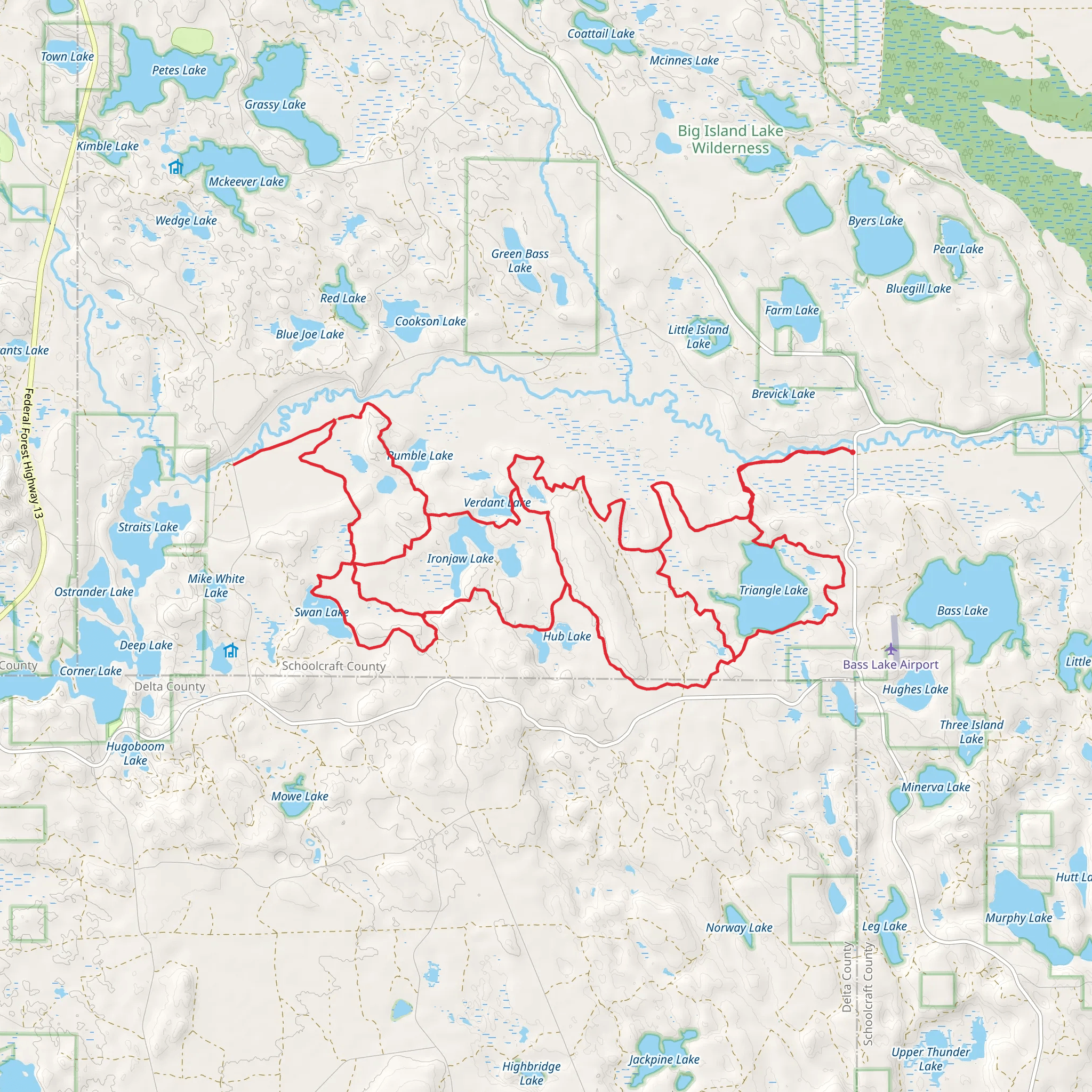 Pine Marten Run Trail mobile static map