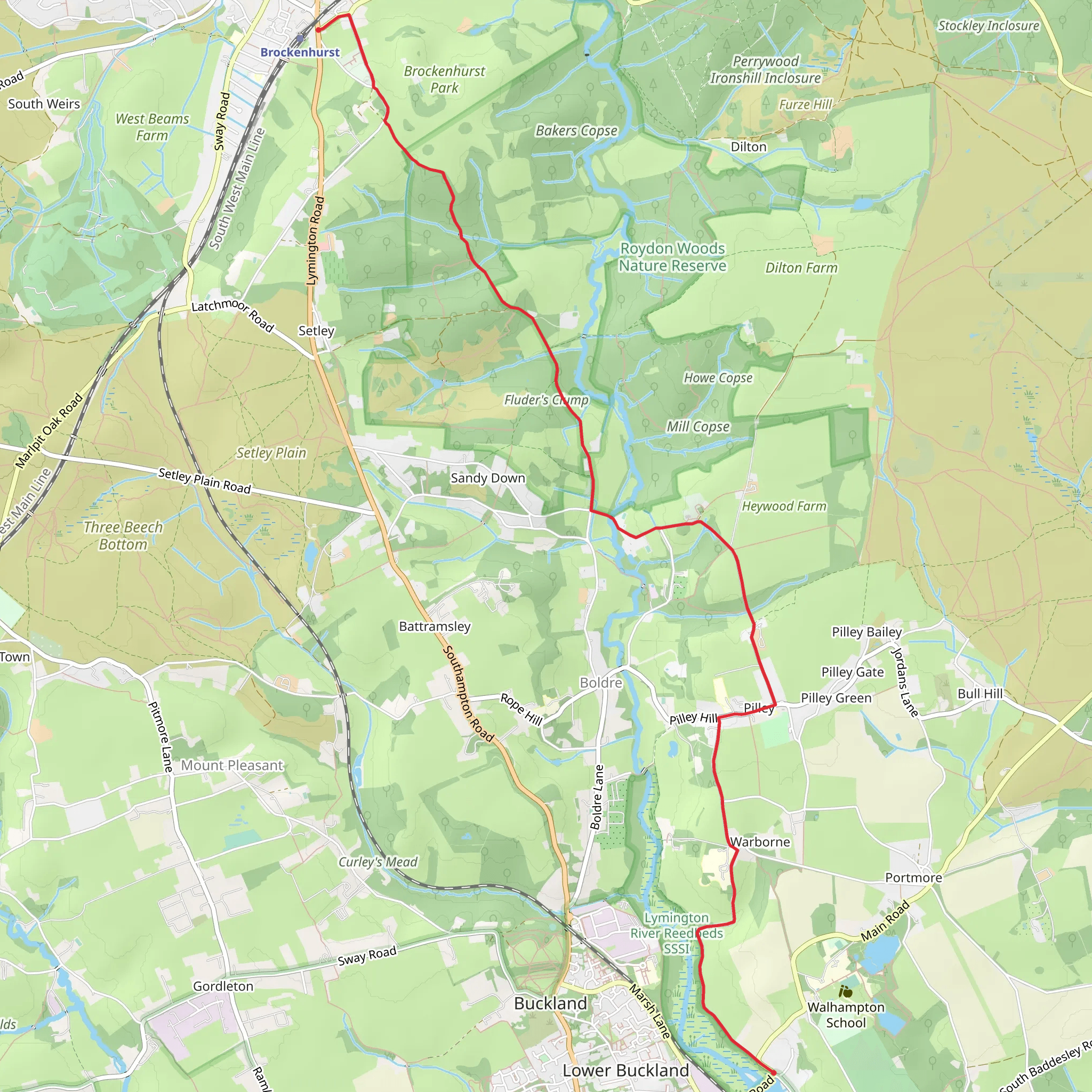 Buckland River Trail mobile static map