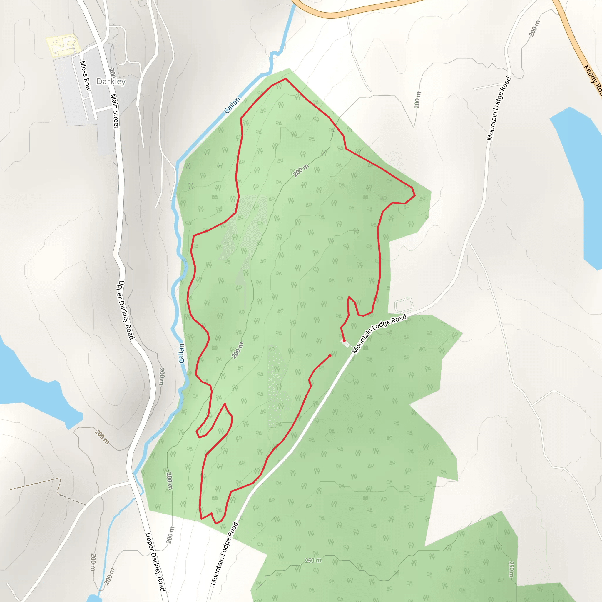 Mountain Lodge Trail - Darkley Forest mobile static map