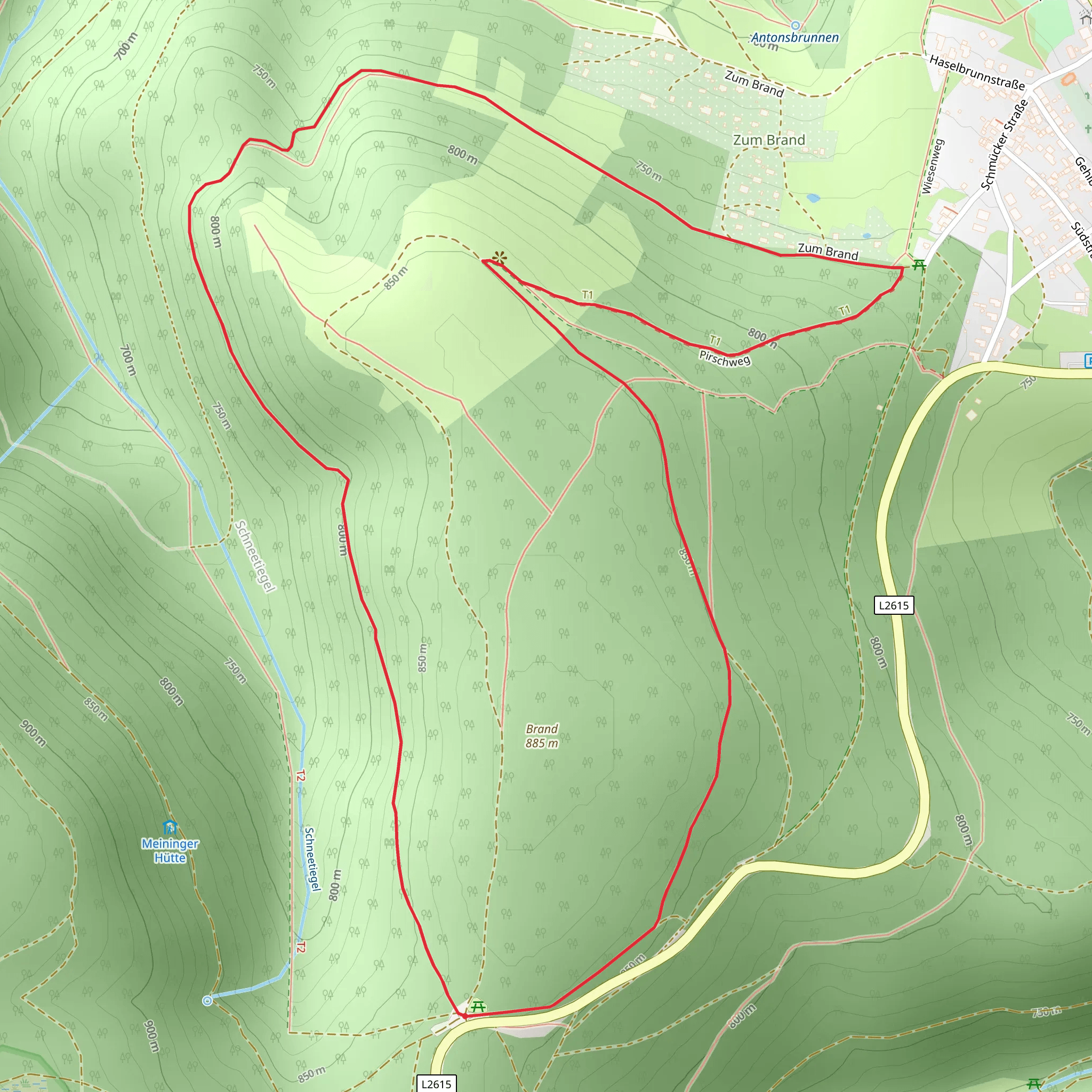Brand and Pirschweg Loop mobile static map