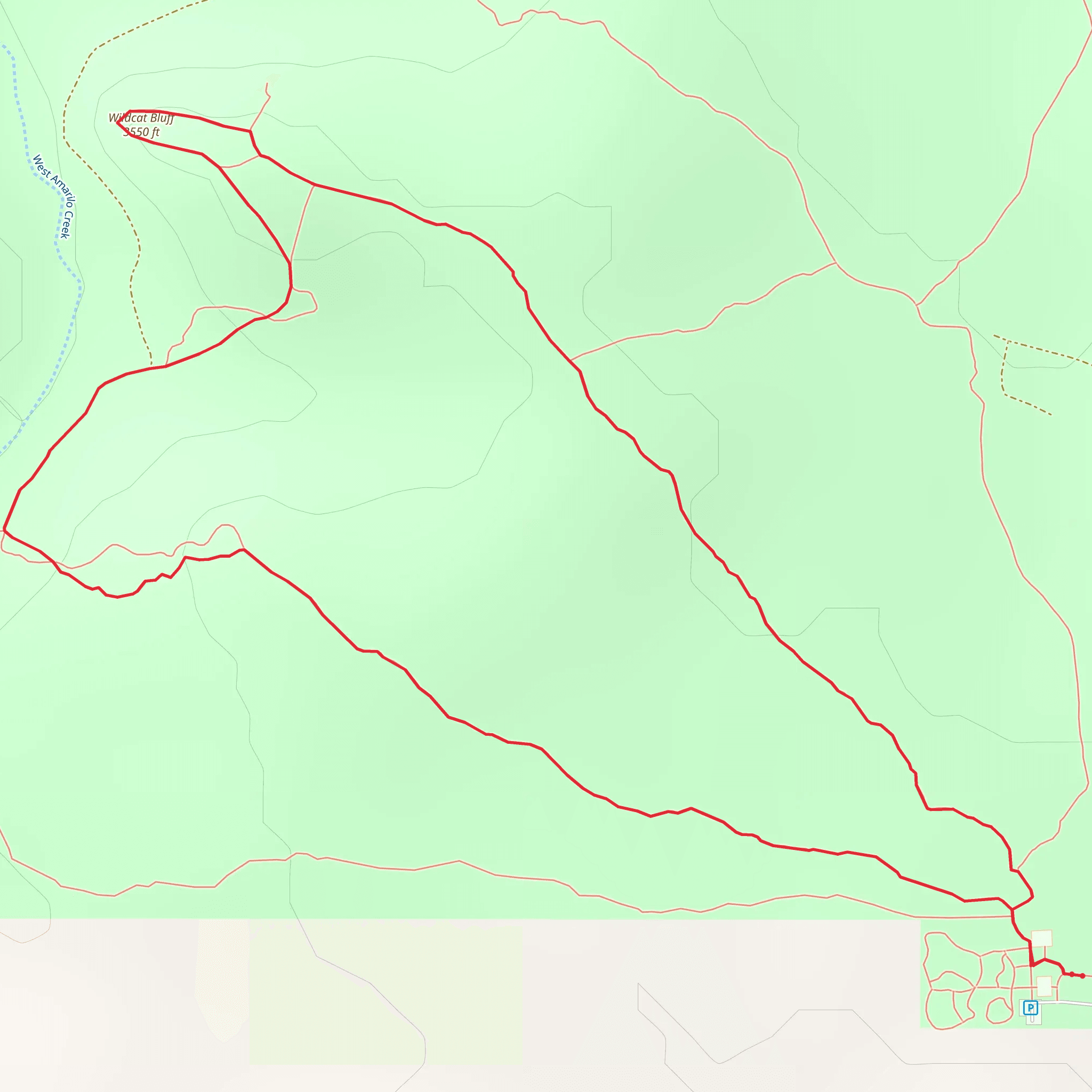 Wildcat Bluff Loop mobile static map