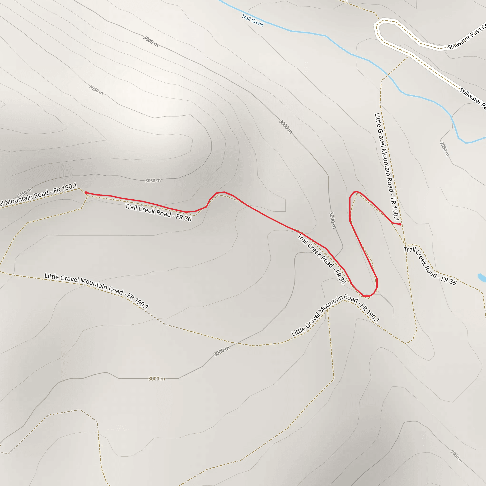 Little Gravel Bypass Trail mobile static map