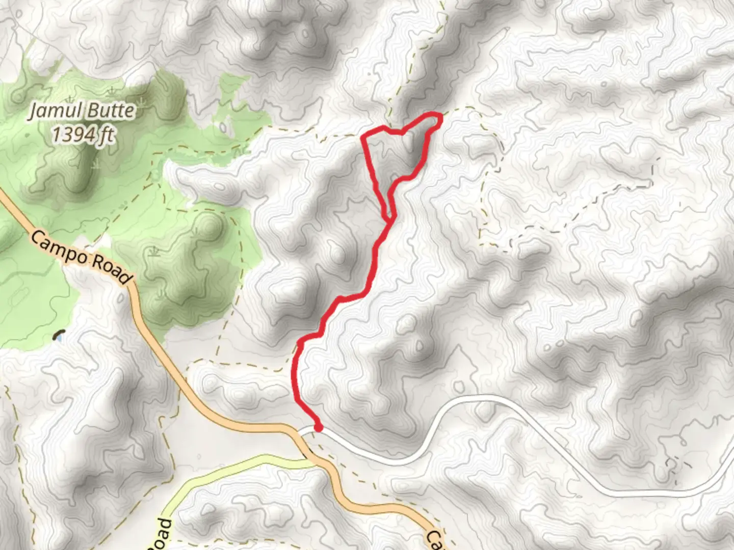 An image depicting the trail Honey Springs Trail Loop and its surrounding area.