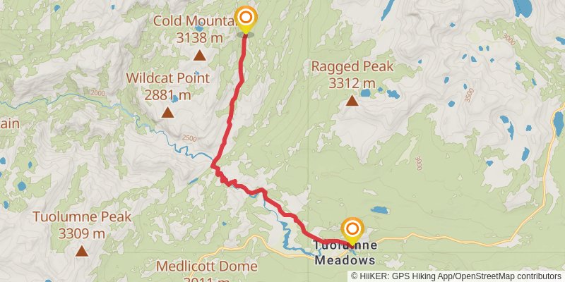 Tahoe To Yosemite Trail stage 17 Map