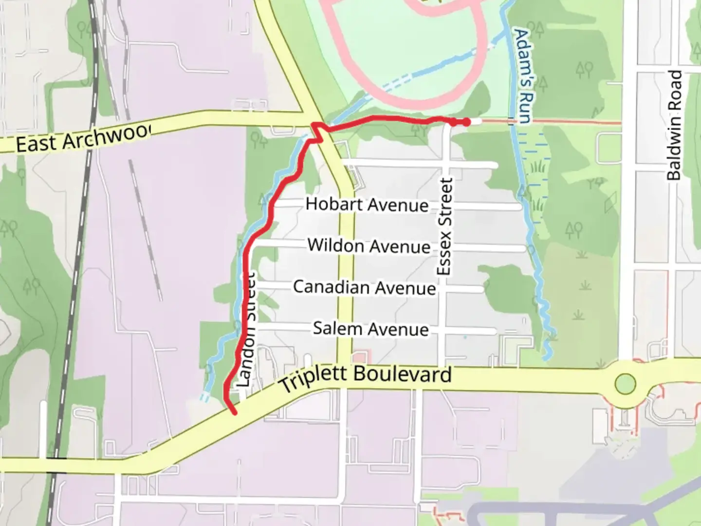 An image depicting the trail Haley's Run Trail and its surrounding area.