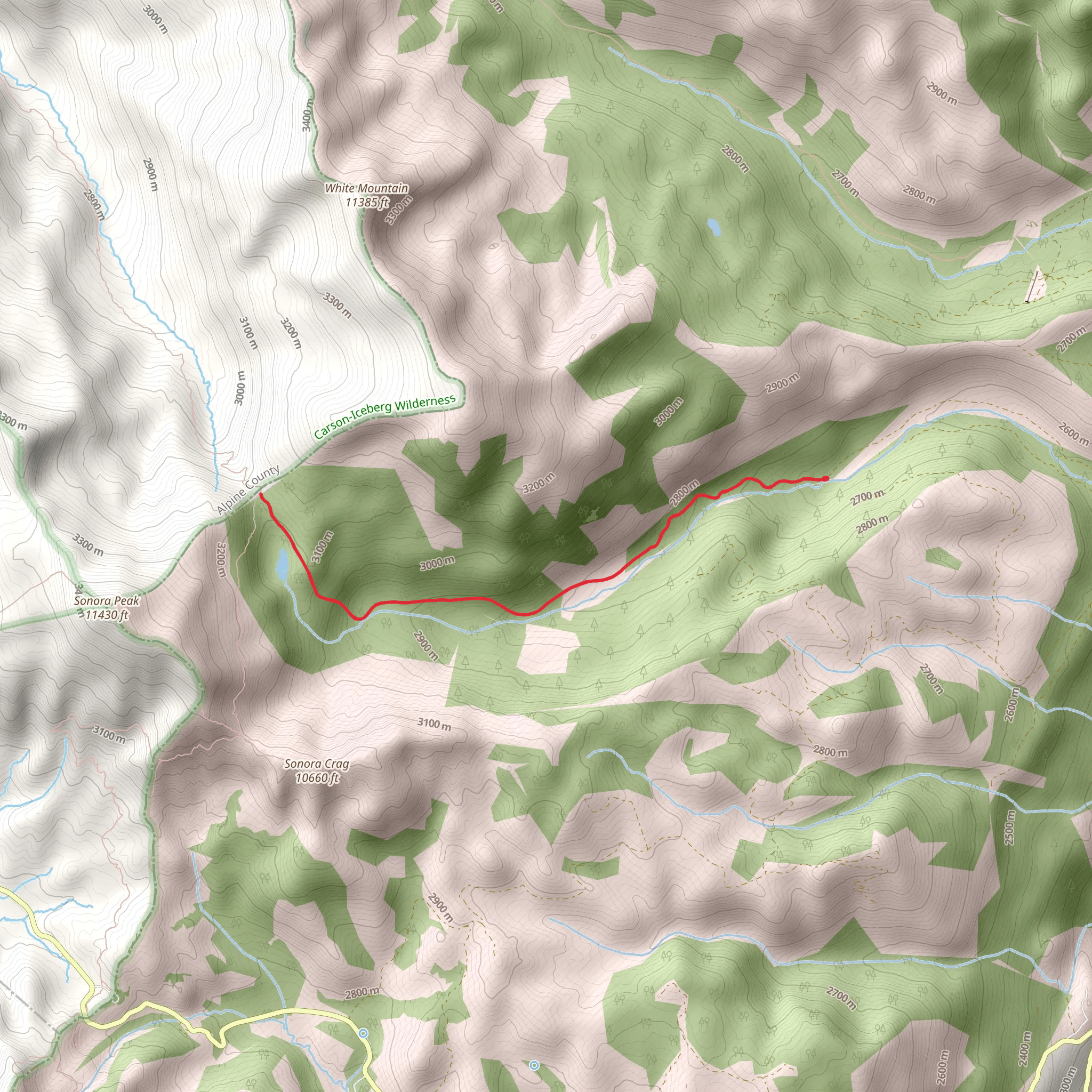 Wolf Creek Lake Trail mobile static map