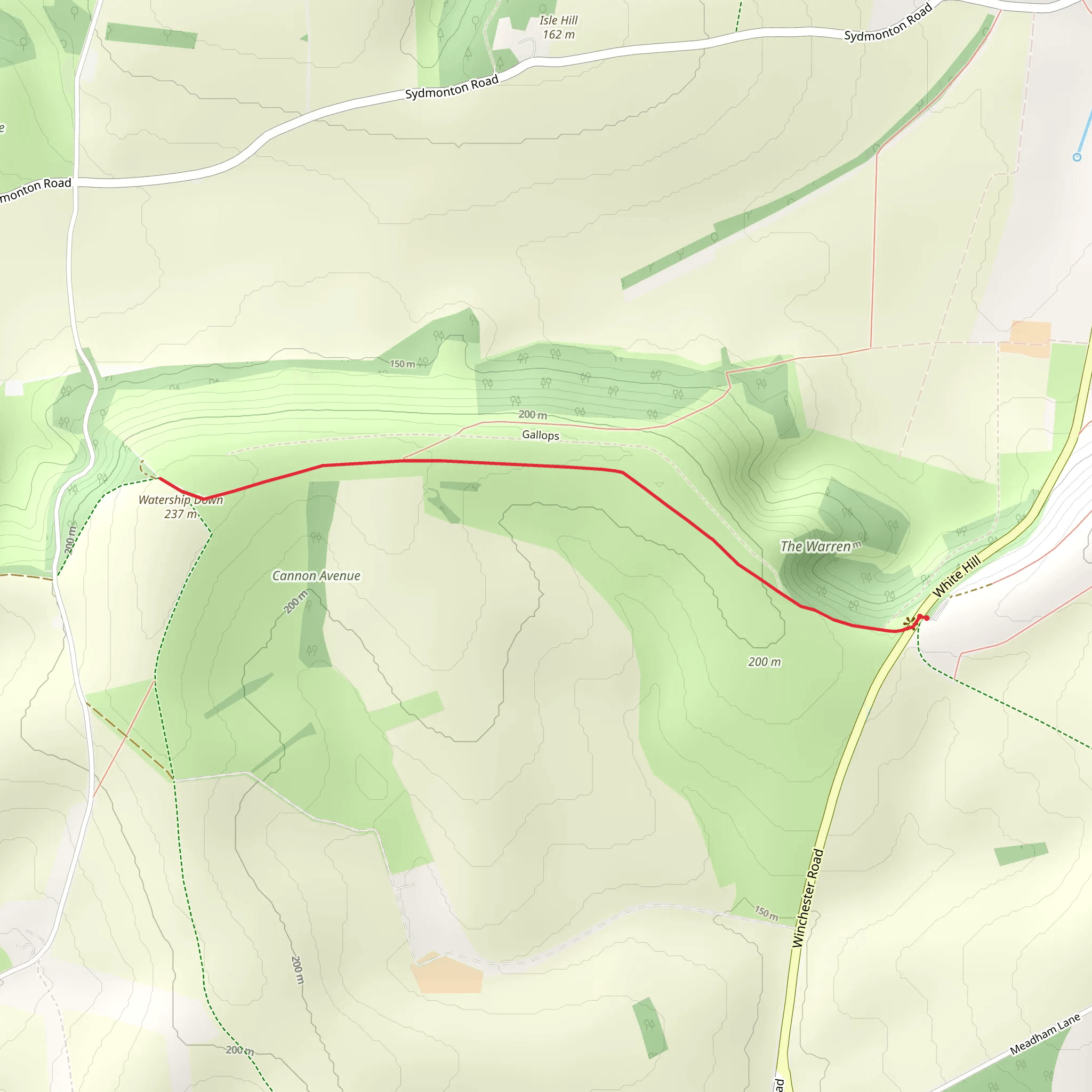 Watership Down Walk mobile static map