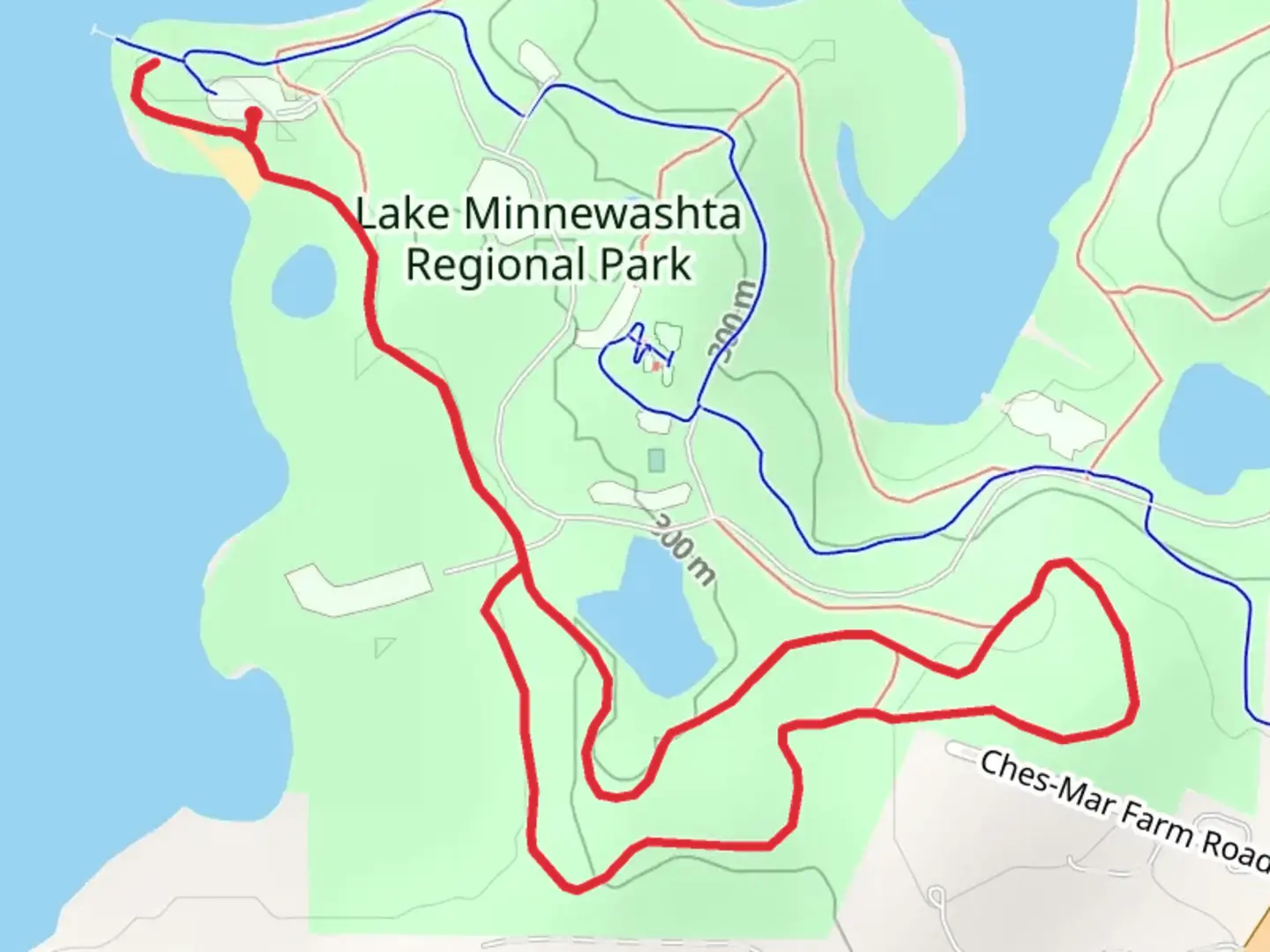 An image depicting the trail Marsh Trail and Prairie Loop and its surrounding area.