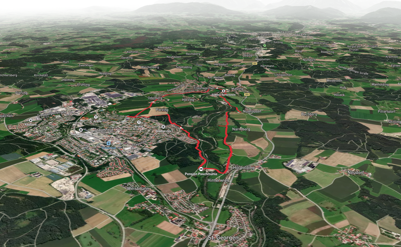 Traun Loop via Stadtrundweg