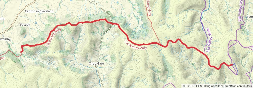 Coast to Coast Walk stage 14 Map