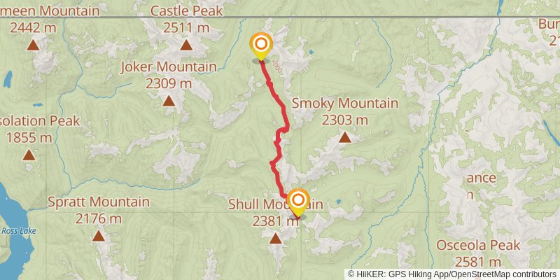 Pacific Crest Trail - Washington stage 50 Map