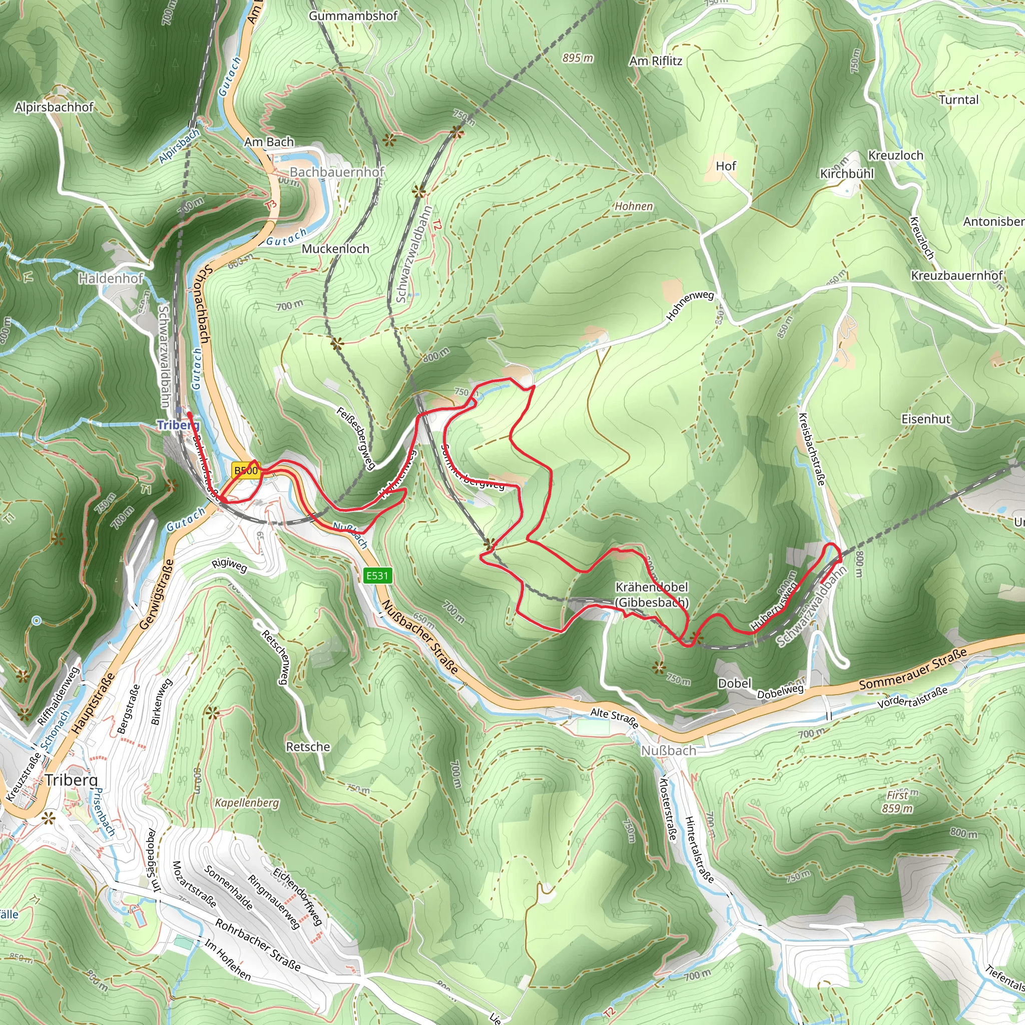 Technik and Spiel via Hohnenweg and Hubertusweg mobile static map