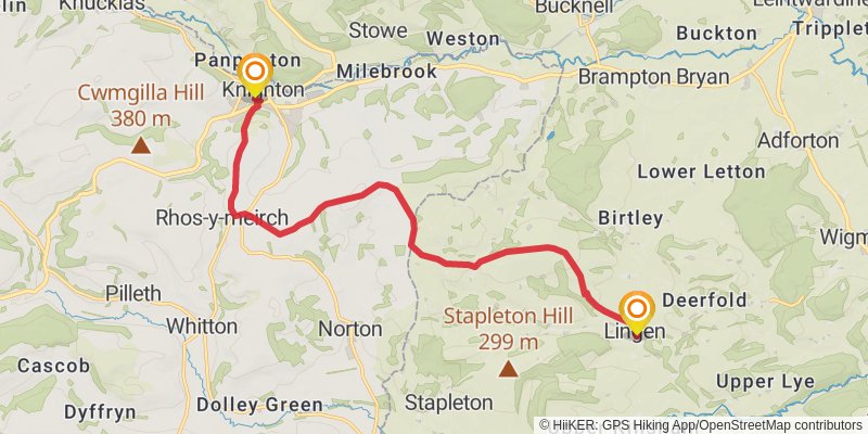 Riverside Walk from Aymestrey stage 4 Map