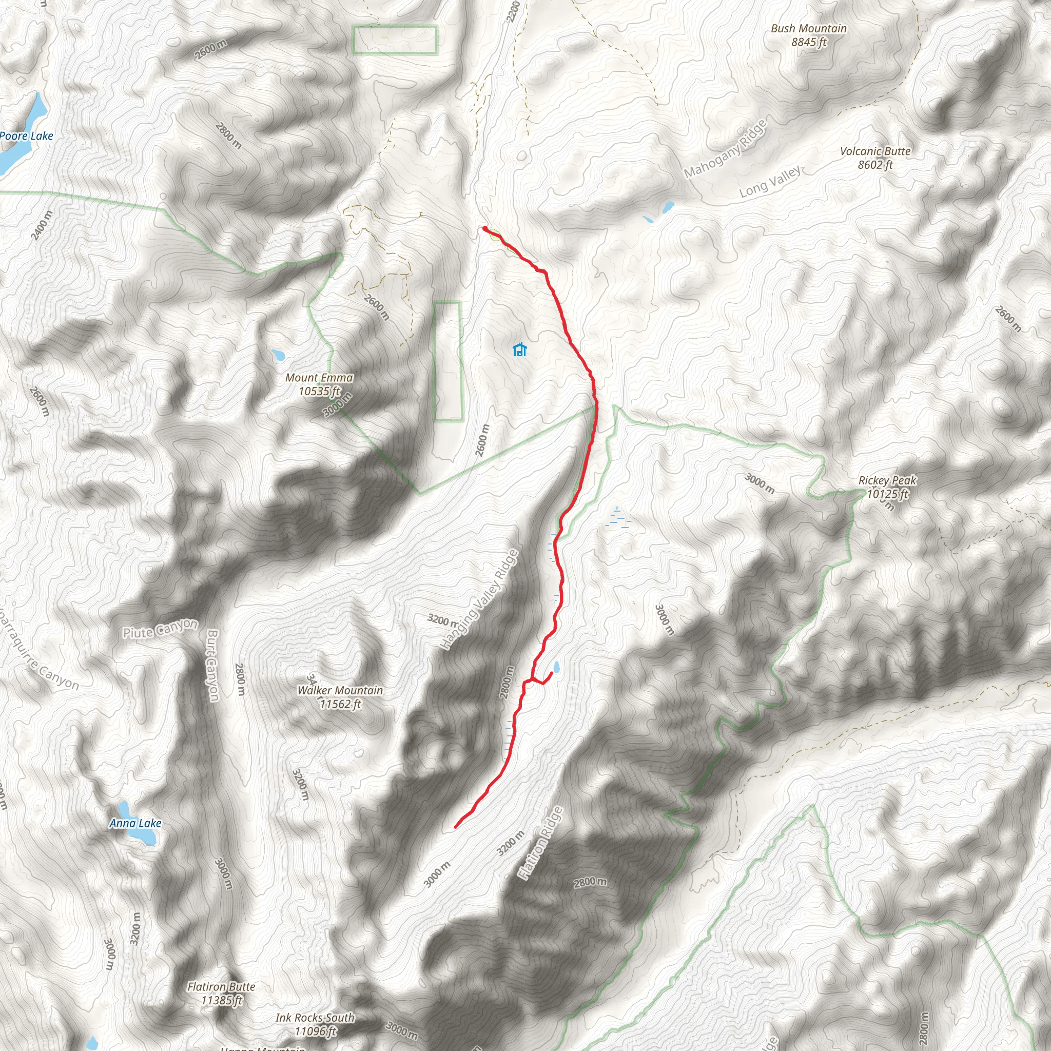 Walk along Molybdenite Creek mobile static map