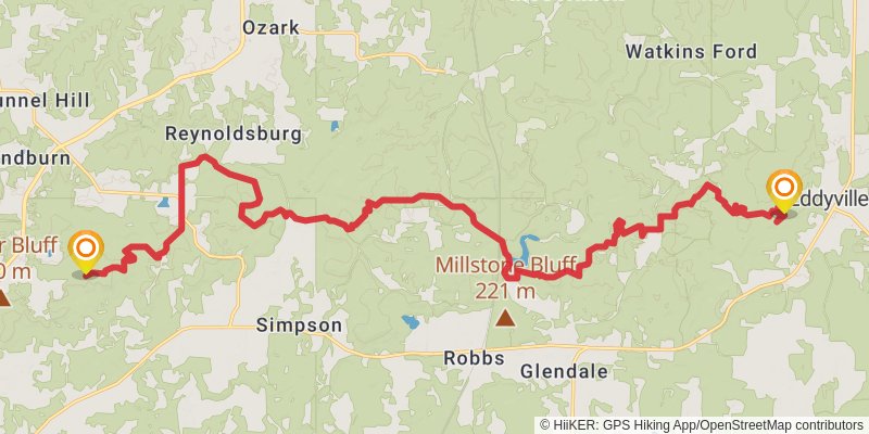 American Discovery Trail - South stage 21 Map