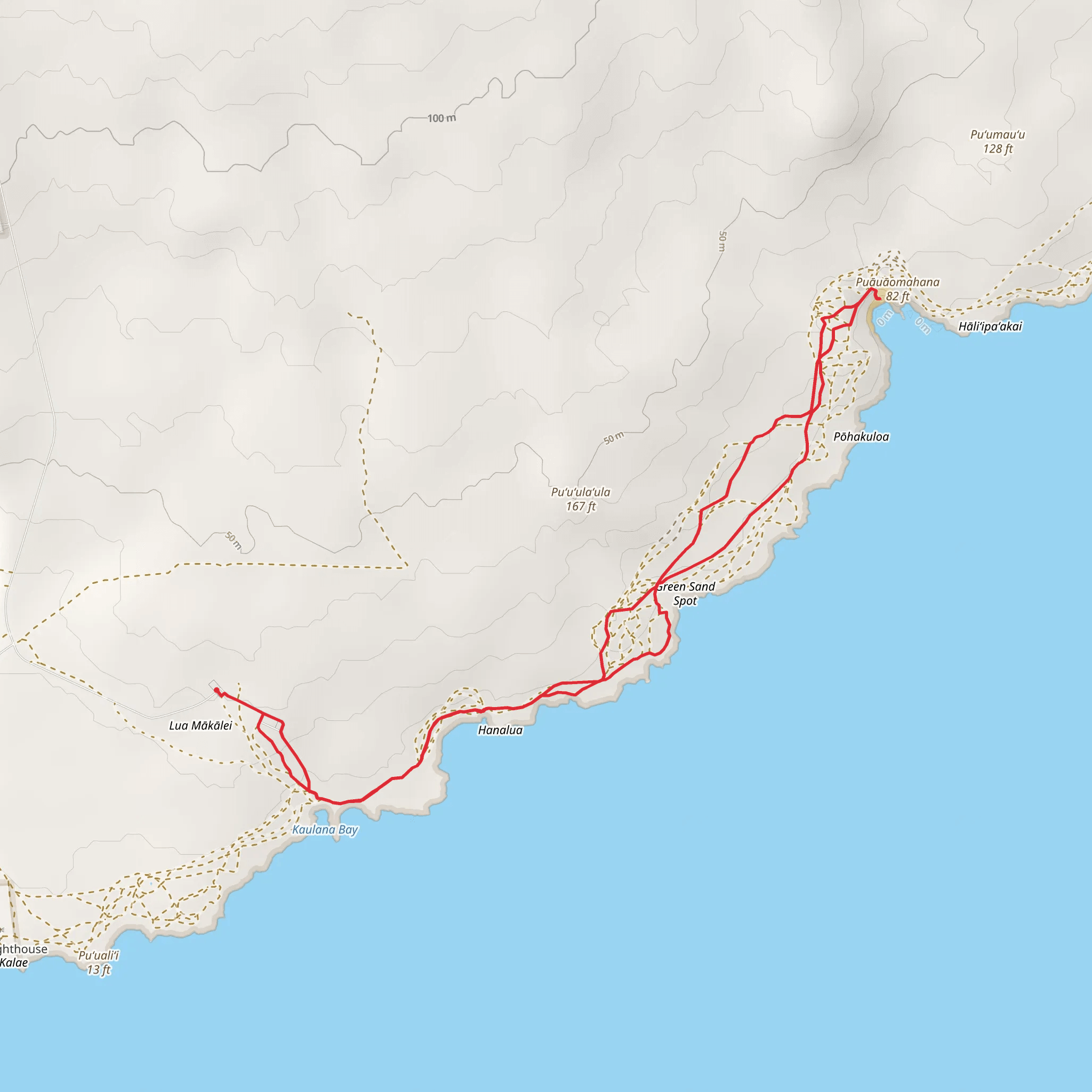 Puāuāomahana from South Point Road mobile static map