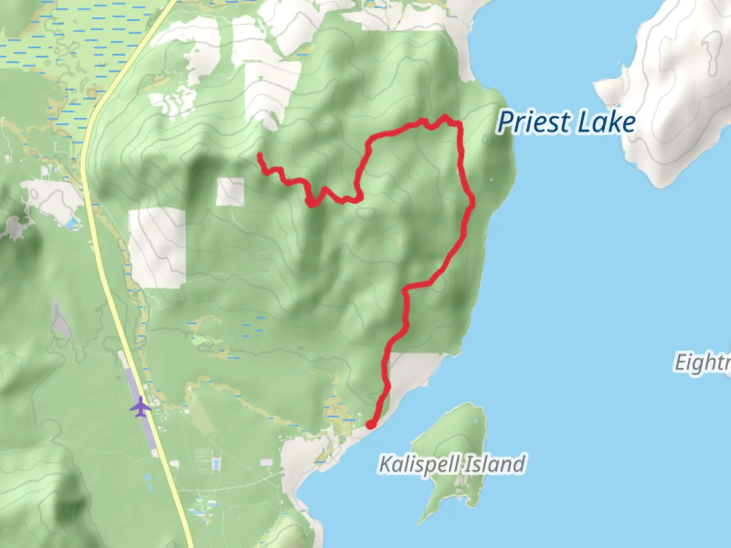 An image depicting the trail Lakeview Mountain via Reeder Bay Trail and its surrounding area.