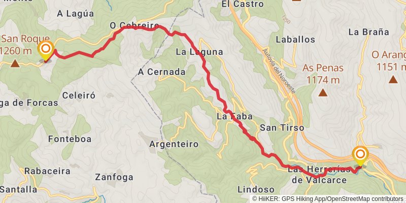 Via de la Plata stage 40 Map
