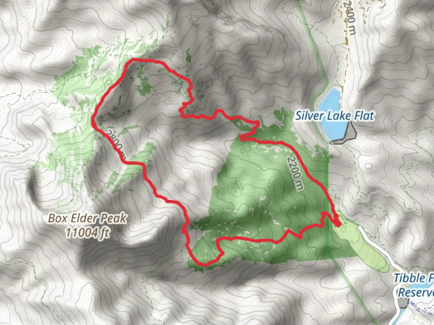 An image depicting the trail Box Elder Trail and White canyon Loop Trail and its surrounding area.