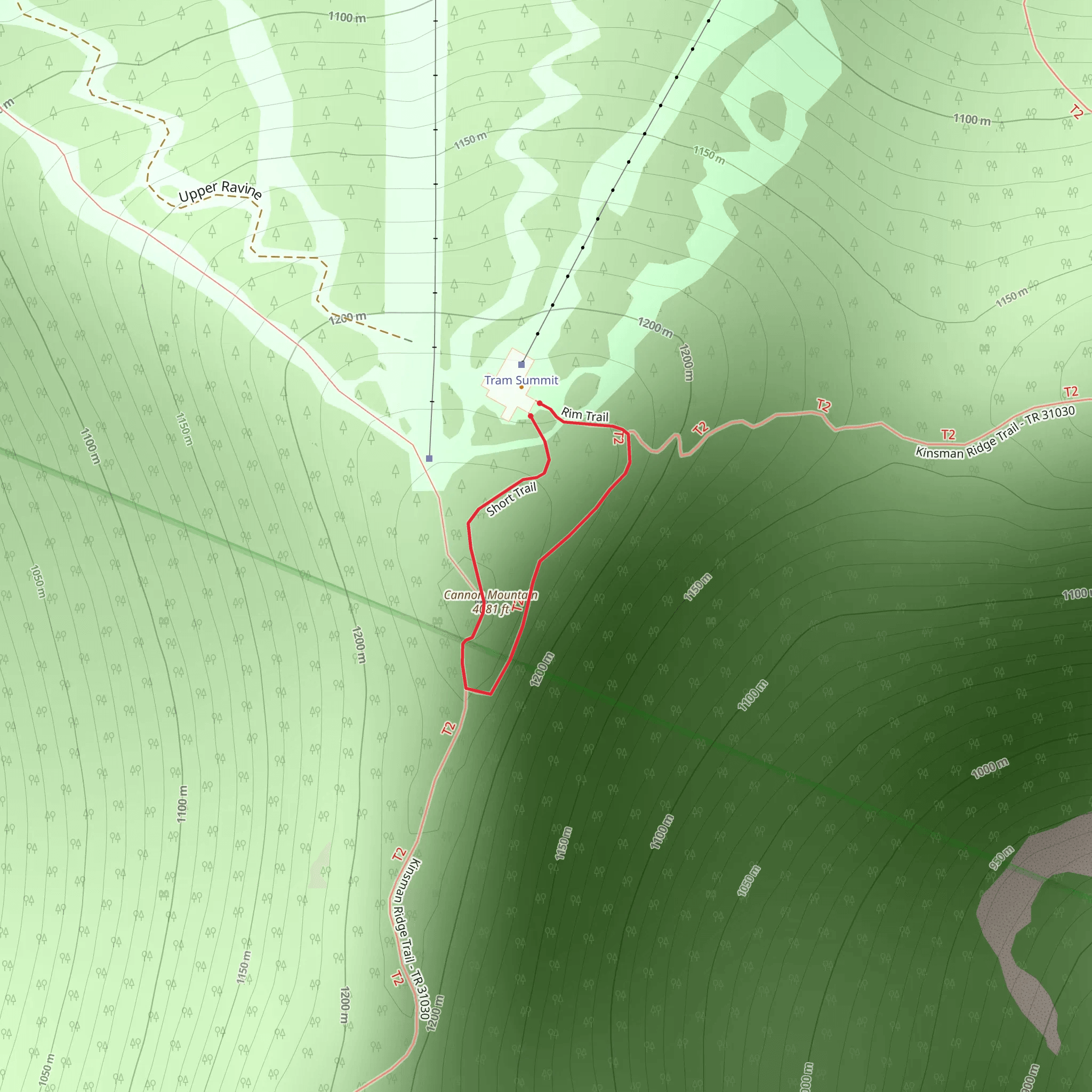 Cannon Mountain Loop Trail mobile static map