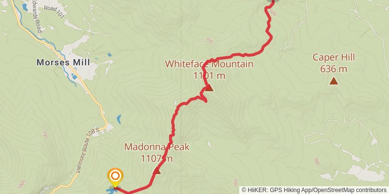 Vermont Long Trail stage 21 Map