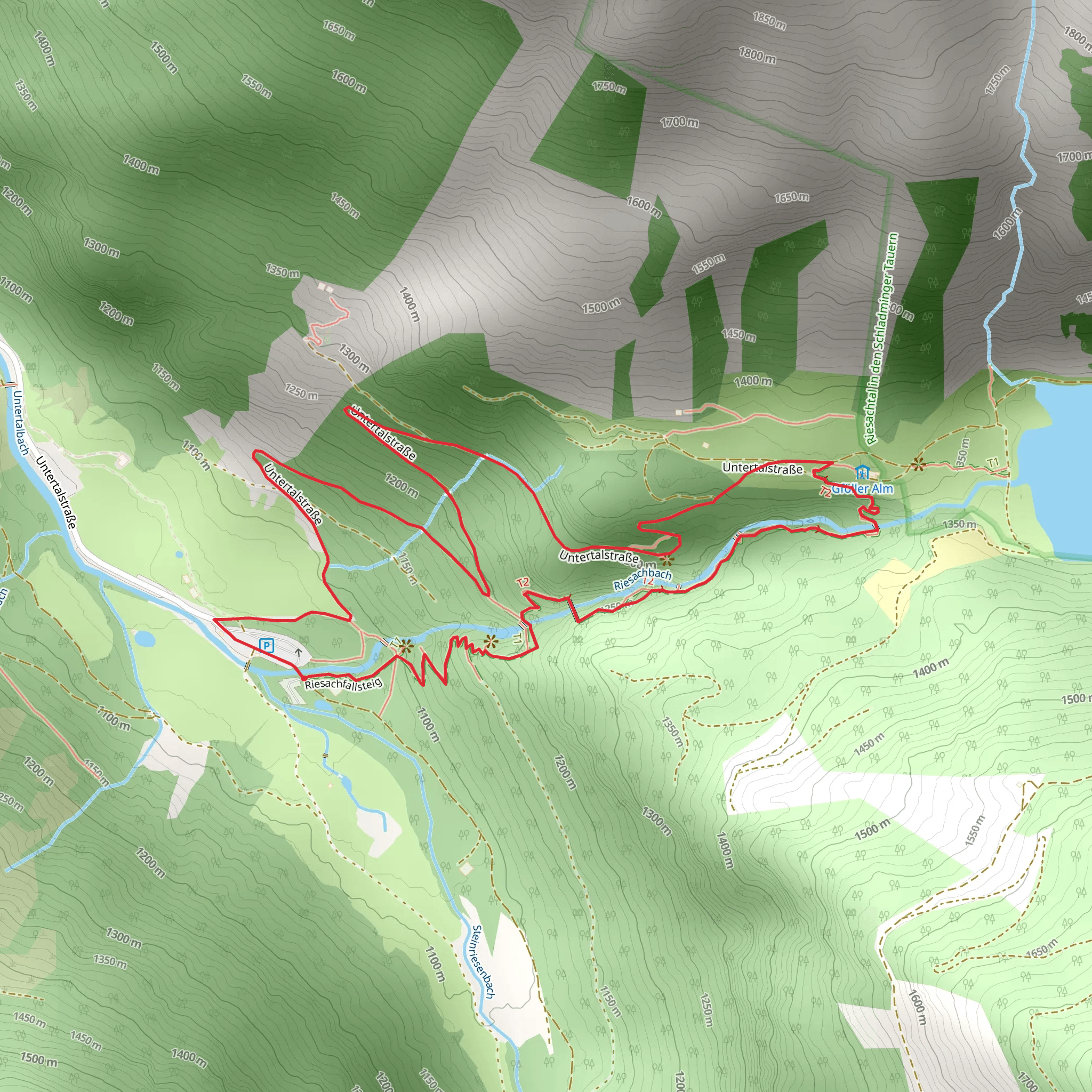 Alpine Trail through Holl Gorge mobile static map