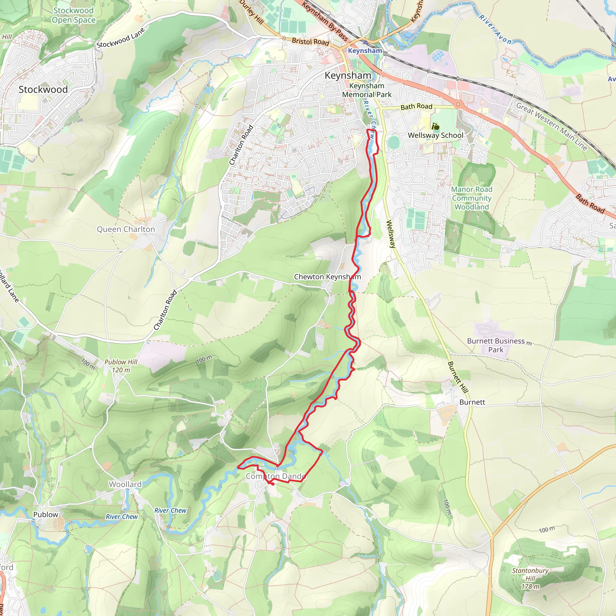 Compton Dando Country Park mobile static map